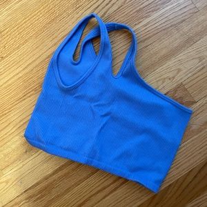 Offline aerie dark blue crop top